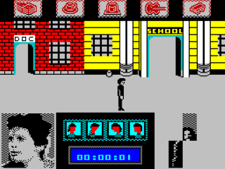 Back to the Future back cover for ZX Spectrum